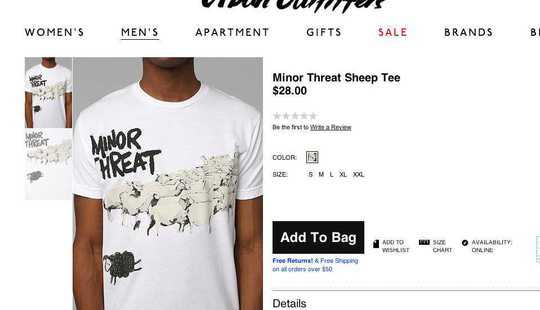 Minor Threat Urban Outfitters